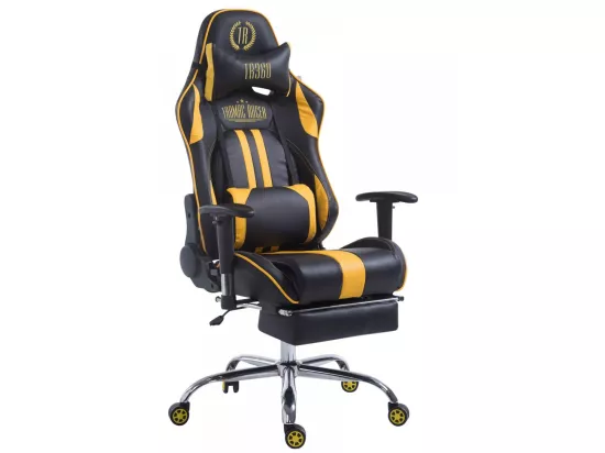 Chaise de bureau - Similicuir - Noir / Jaune - Limit