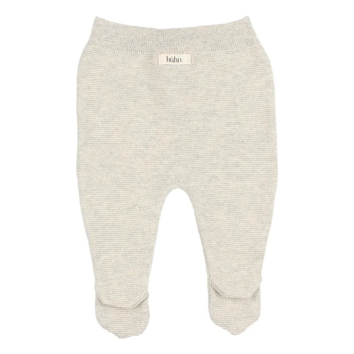 Búho Legging à Pieds Maille Coton Bio | Ecru