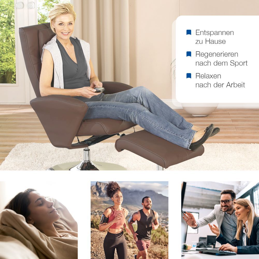 aktivshop Relaxsessel mit Massagefunktion & Hocker »Design«