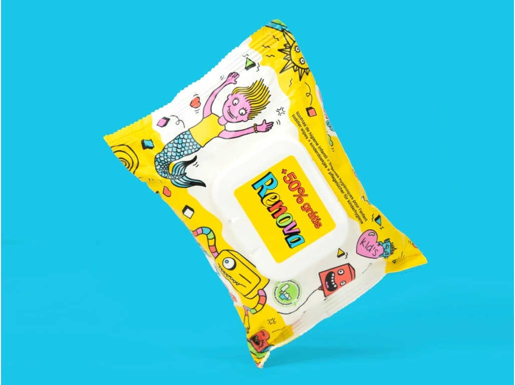 PAPEL HIGIÉNICO HÚMIDO RENOVA KID'S 40 20 UN