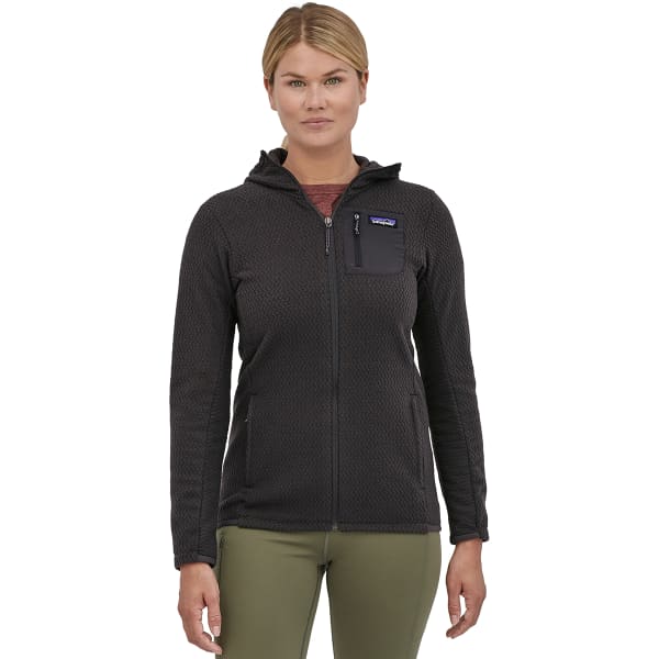 Veste polaire randonnée PATAGONIA W'S R1 AIR FULL-ZIP HOODY BLACK