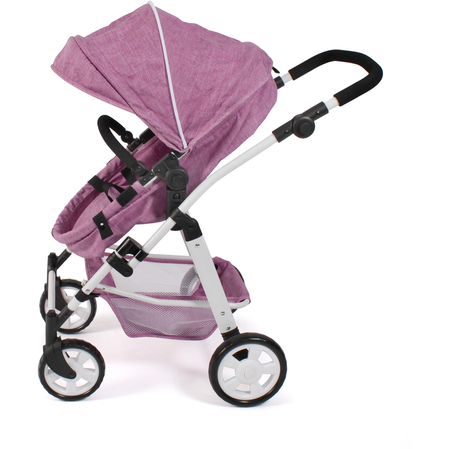 BAYER CHIC 2000 Kombi-Puppenwagen NELE Jeans pink