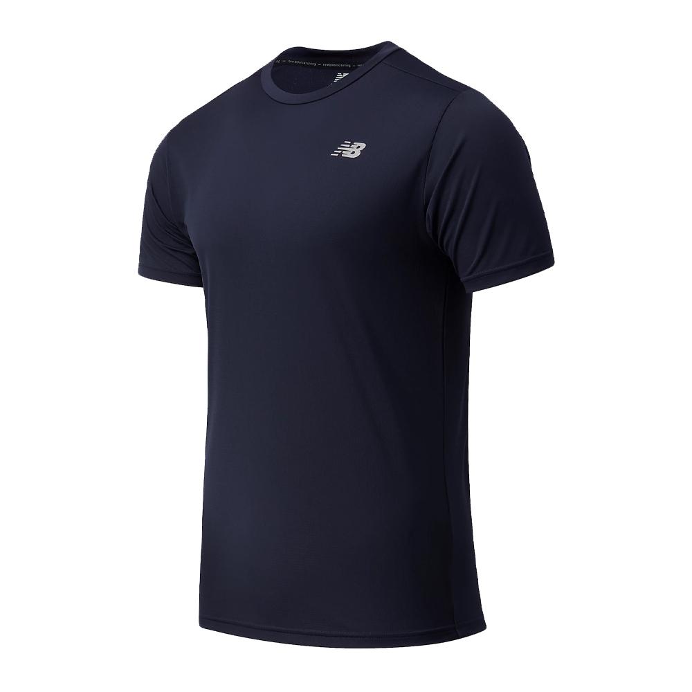 New Balance T-shirt Marine Homme New Balance Core Run