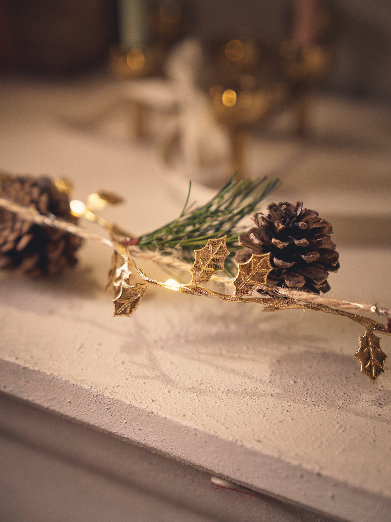 LED-lyskæde | 200 cm. 20 LED-lys.  | Gold