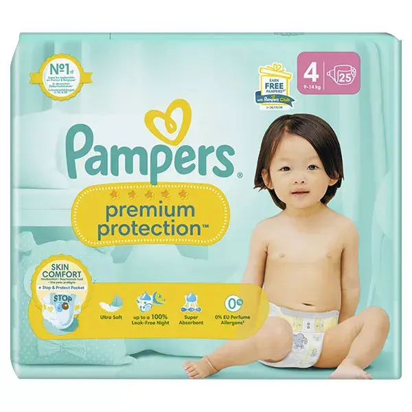 Fraldas Pampers Premium Protection T4 (9-14 kg)