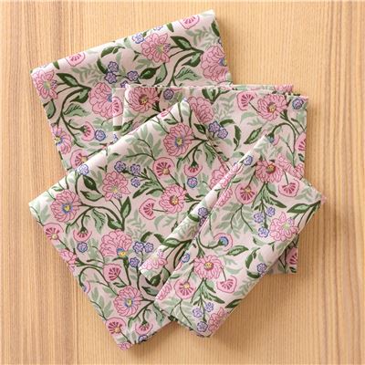 Nappe coton motif fleuri