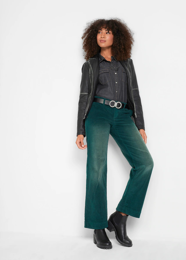 bonprix Cordhose »Stretch-Cordhose, Wide«  Stretch-Cordhose, Wide
