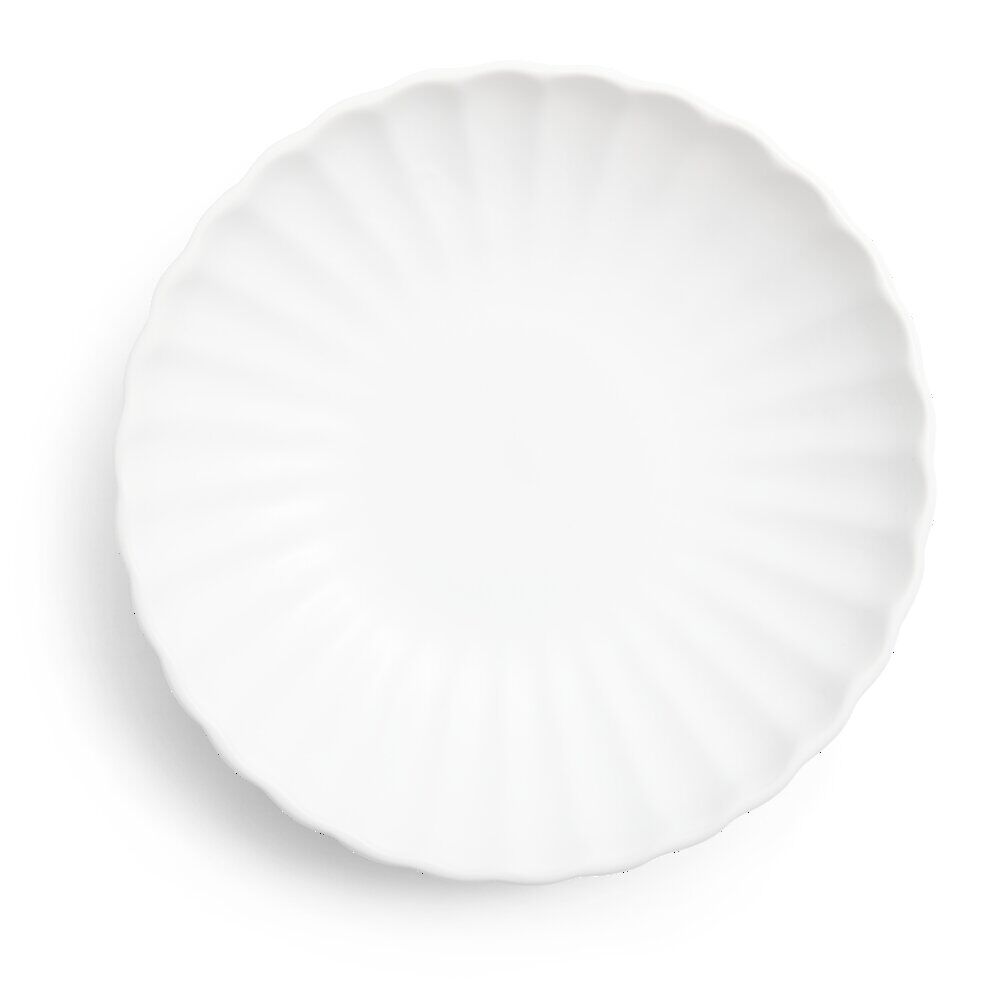 Assiette à soupe Venise rebord ondulé faïence blanc Ø20cm
