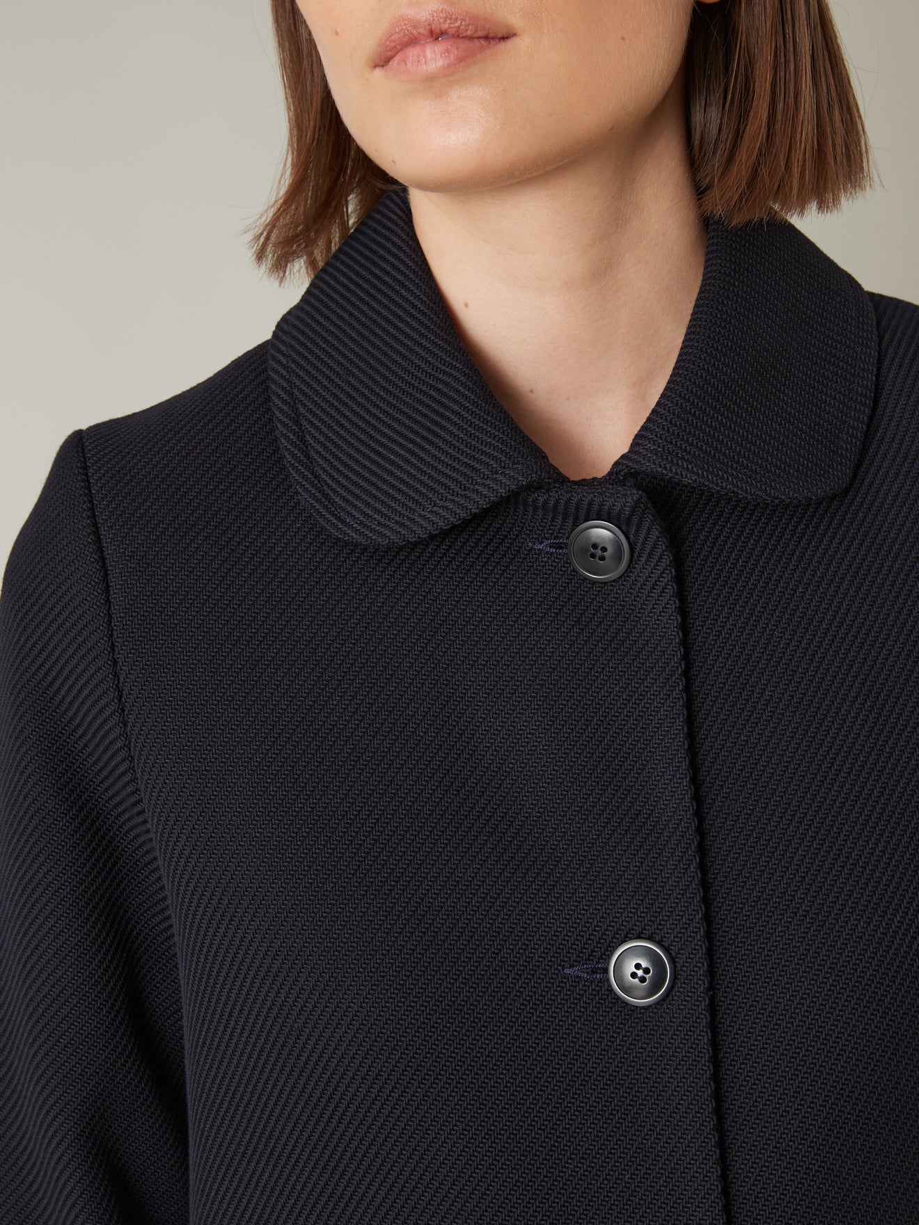 Manteau Car Coat piqué de coton femme