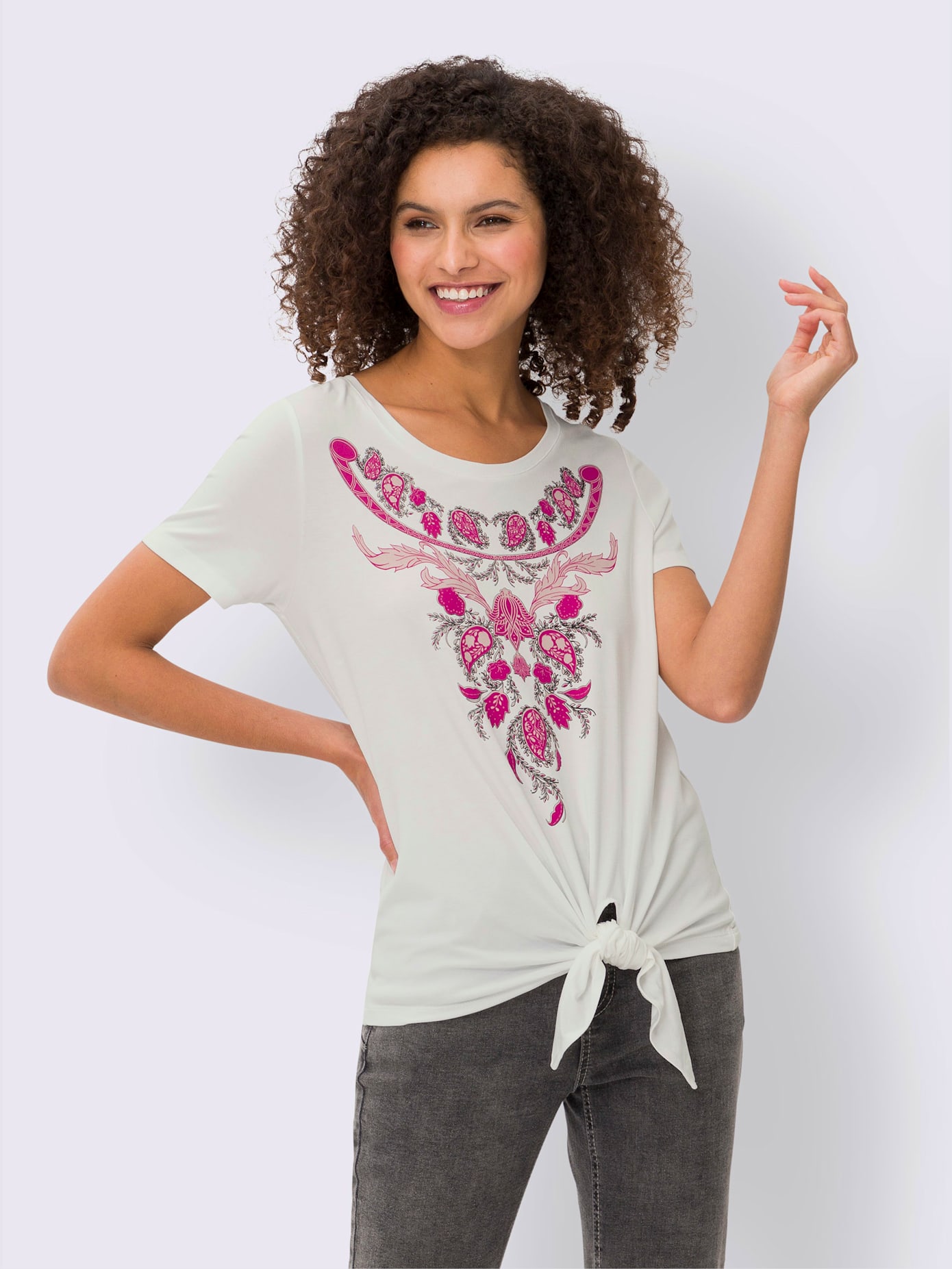 T-shirt motif imprimé devant