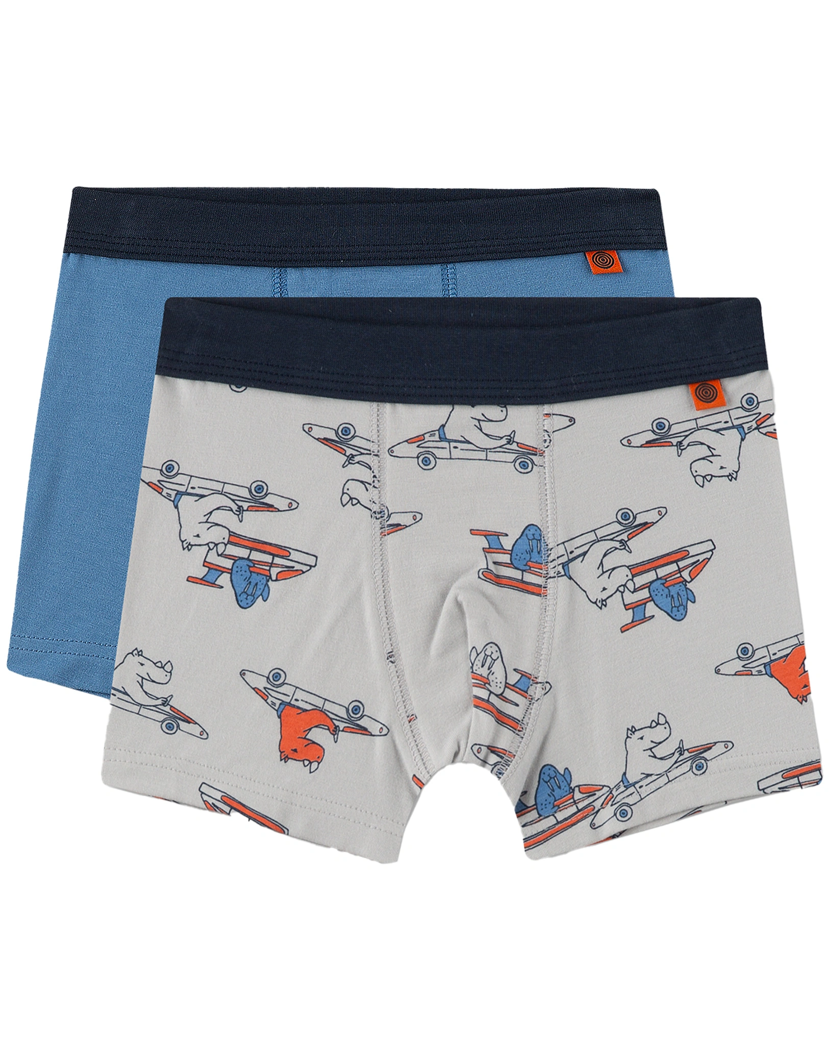 Boxershorts ANIMAL RACE 2er Pack in light grey