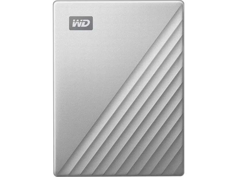WD My Passport Ultra for Mac WDBPMV0040BSL - Harddisk - krypteret - 4 TB - ekstern (bærbar) - USB 3.0 (USB-C stikforbindelse) - 256-bit AES - sølv