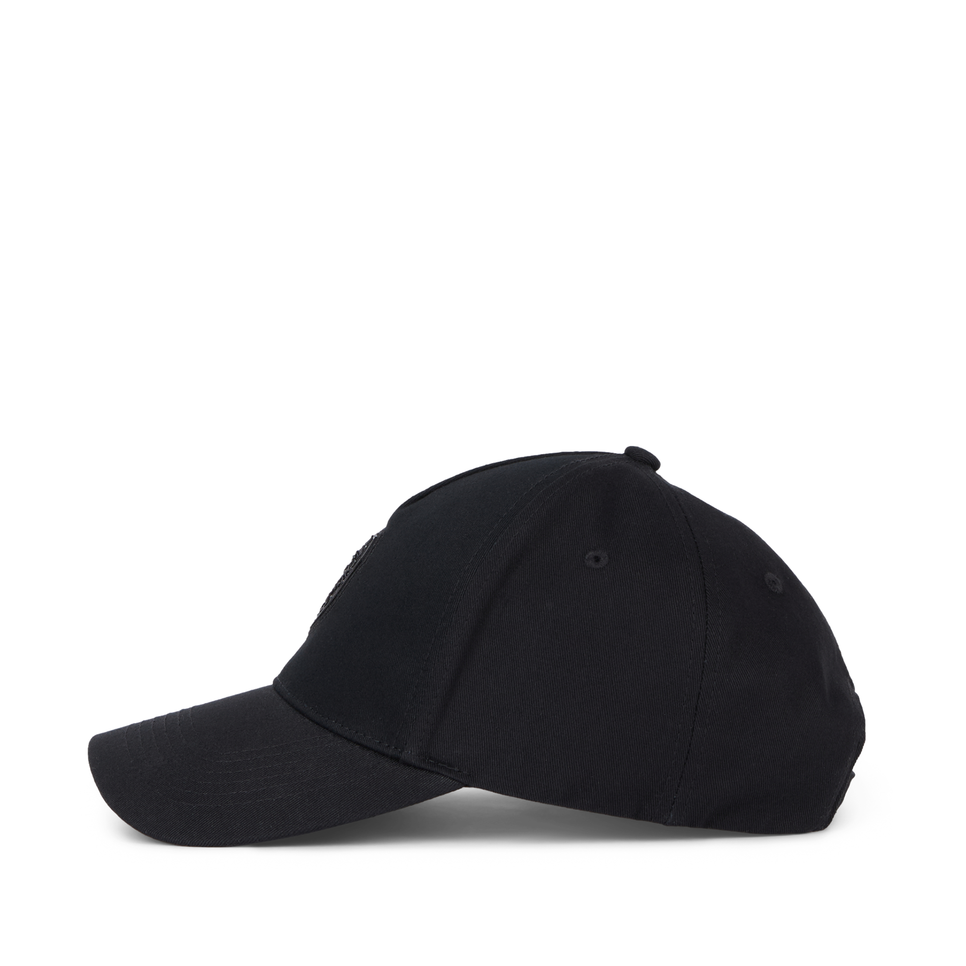 Casquette brodée en coton | Noir