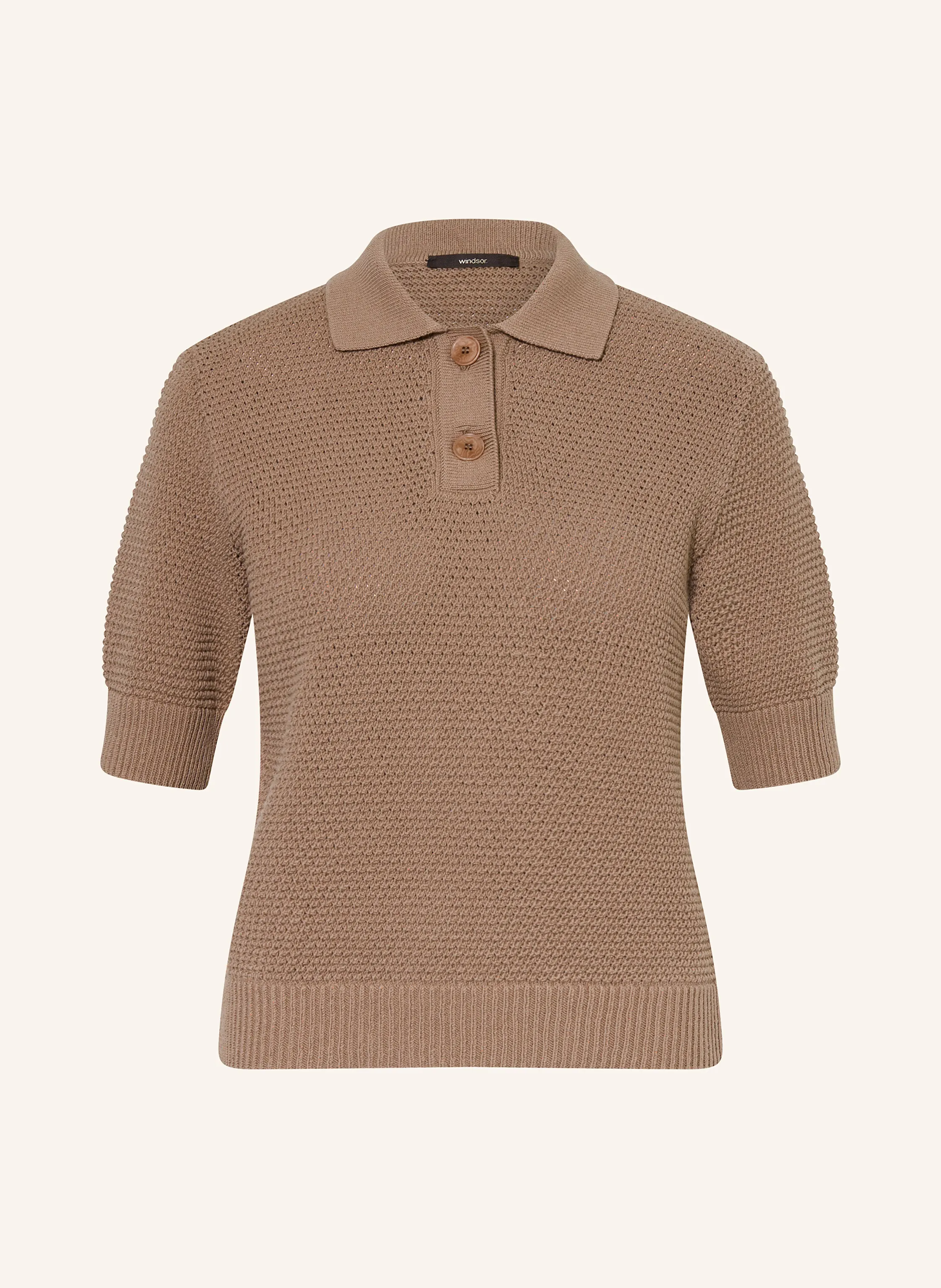 windsor. Strick-Poloshirt Regular Fit