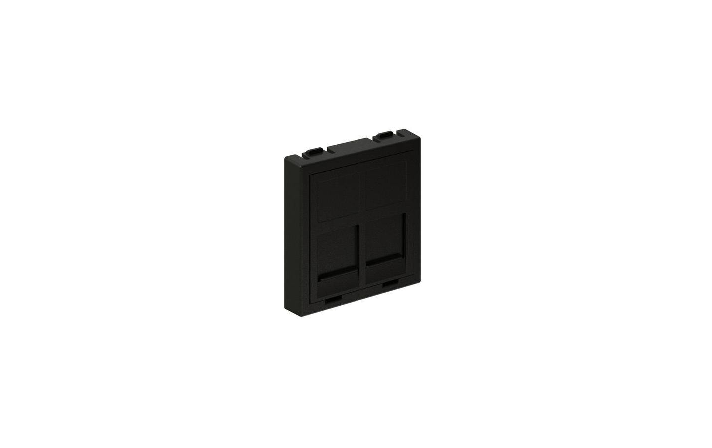 Keystone-Modul für 2x RJ-45, AnthrazitAbdeckung für 2x RJ45 Keystone
