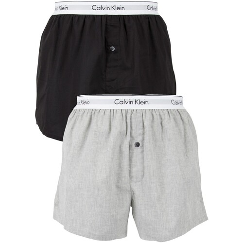 Calvin Klein Jeans - Pack De 2 Bóxers Tejidos Ajustados Con Logo Multicolor