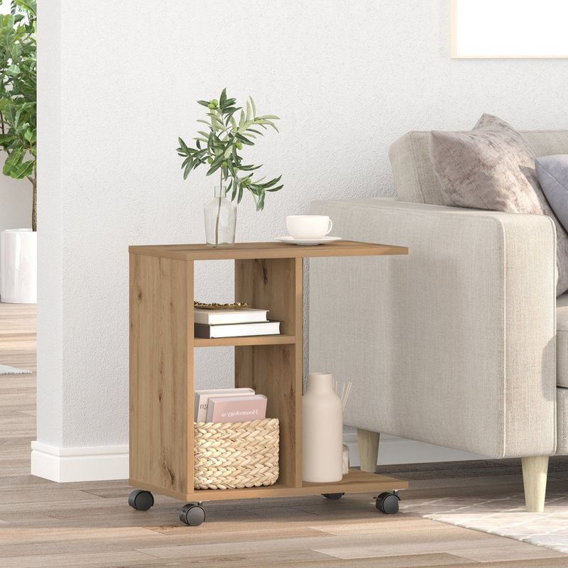 Bijzettafel - Rechthoekig - Artisan Eiken - Compact Ontwerp