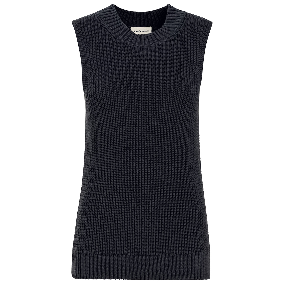 Jonas Nielsen Damen Strickpullunder im Basic-Look nachtblau