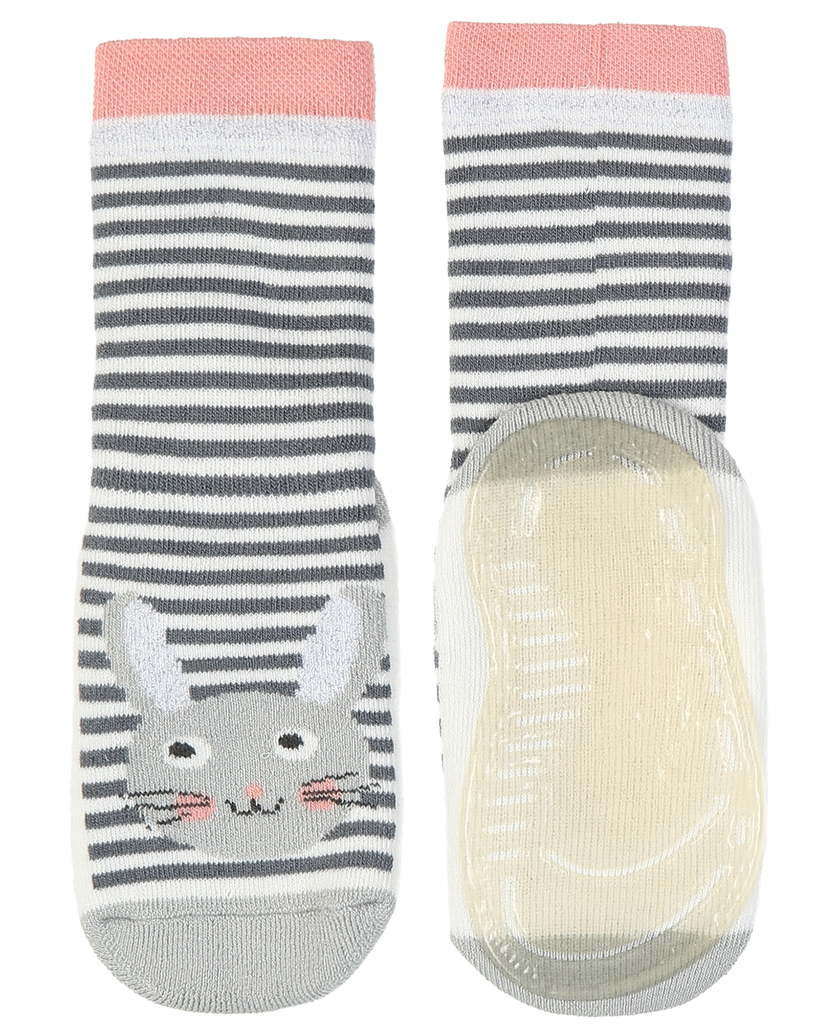 ABS-Socken HASE 2er-Pack in navy/rosa