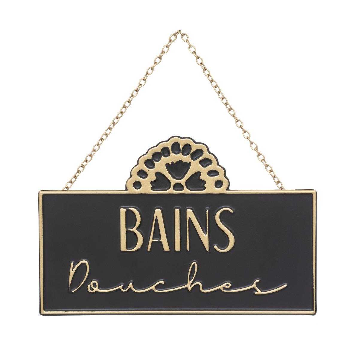 PLAQUE PORTE METAL NIGHT 20X13CM