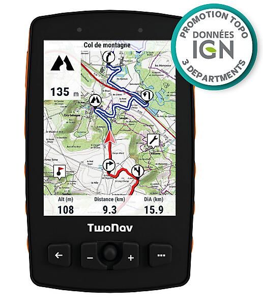 TWONAV - GPS TWONAV AVENTURA 2 PLUS ORANGE + 3 DEPARTEMENTS