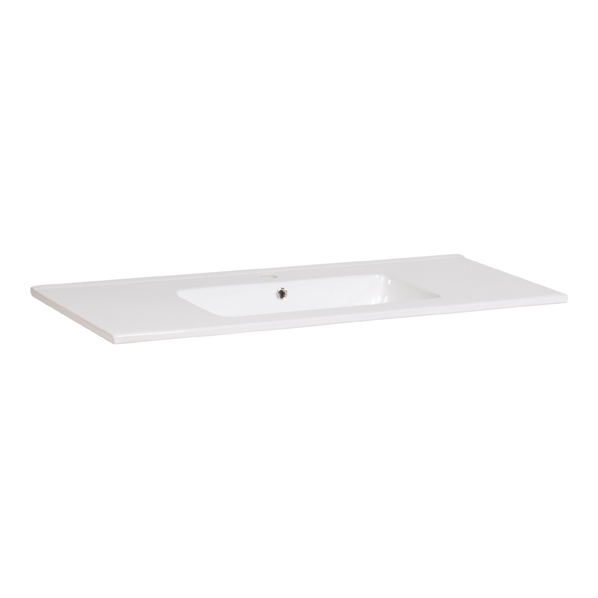 Brauer Starfall wastafel keramiek 100cm met kraangat wit glans