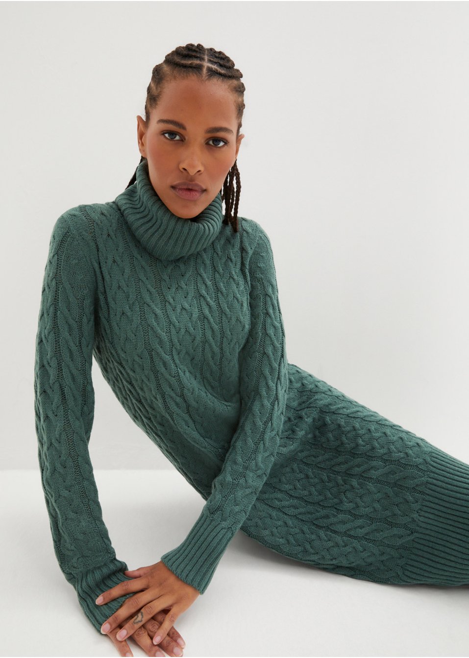 Robe en maille midi structurée