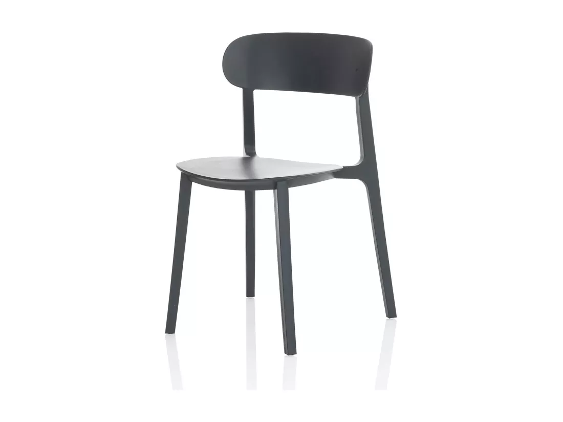 Set de 4 Chaises d’intérieur/extérieur SILVIA anthracite
