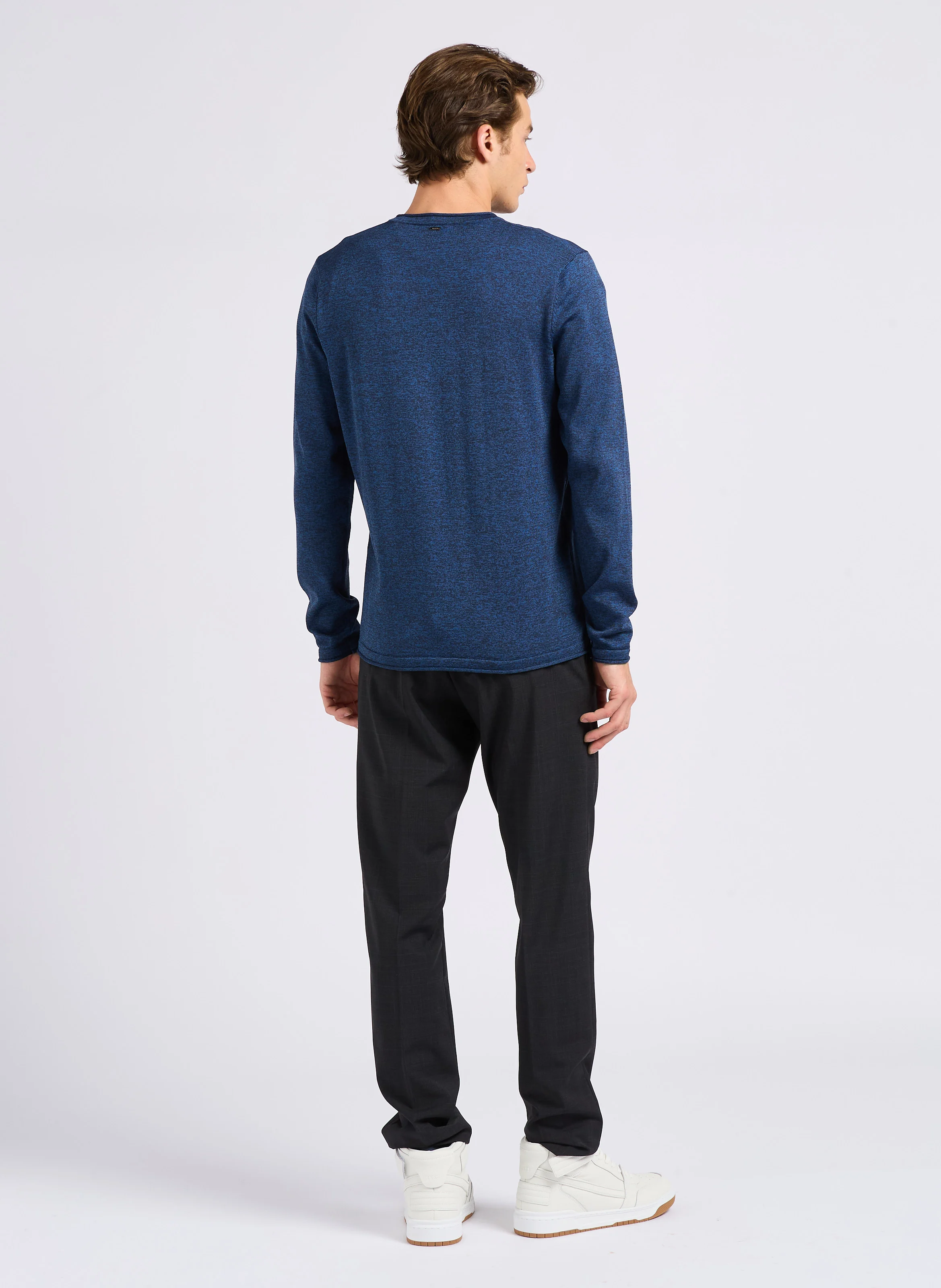 Pantalon de costume en laine mélangée| Gris