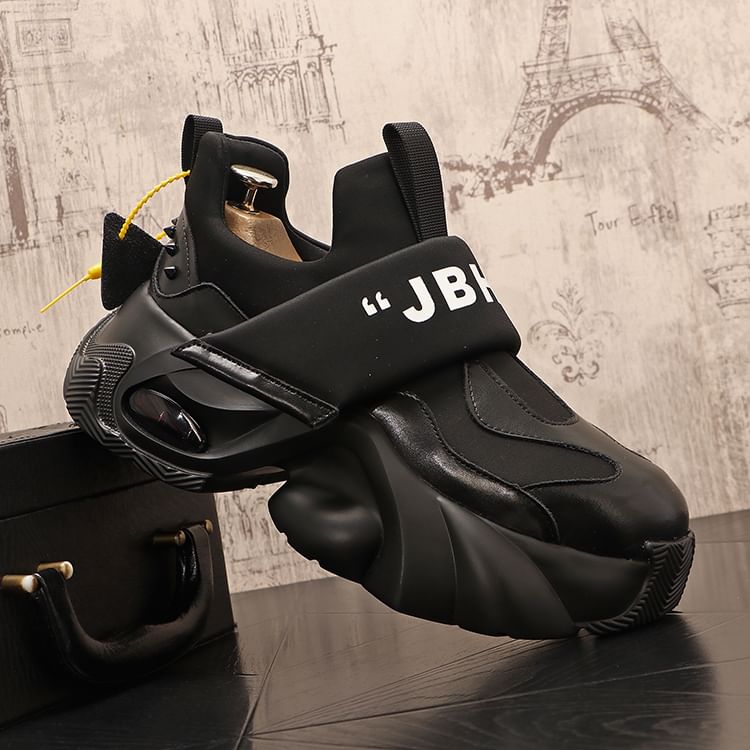 Mr Ozera - Robuuste platform sneakers met tweekleurige kleefband