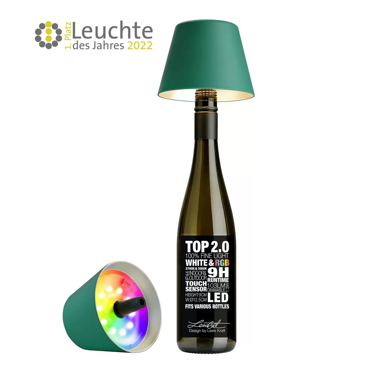 Tischleuchte Sompex Top Lampe 2.0 grün