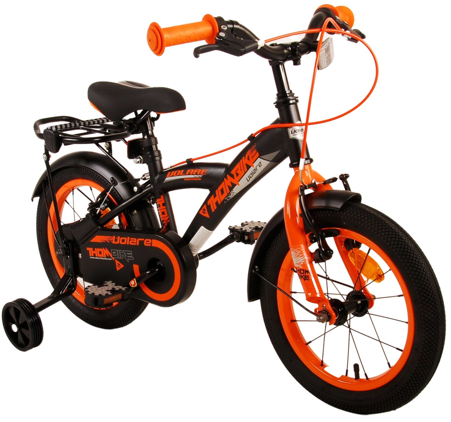 TPFSports Thombike Kinderfahrrad - Jungen - 14 Zoll - Rücktritt + Handbremse - Schwarz/Blau