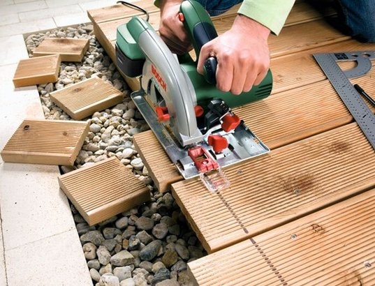 BOSCH - Scie circulaire PKS 55 A + lame precision