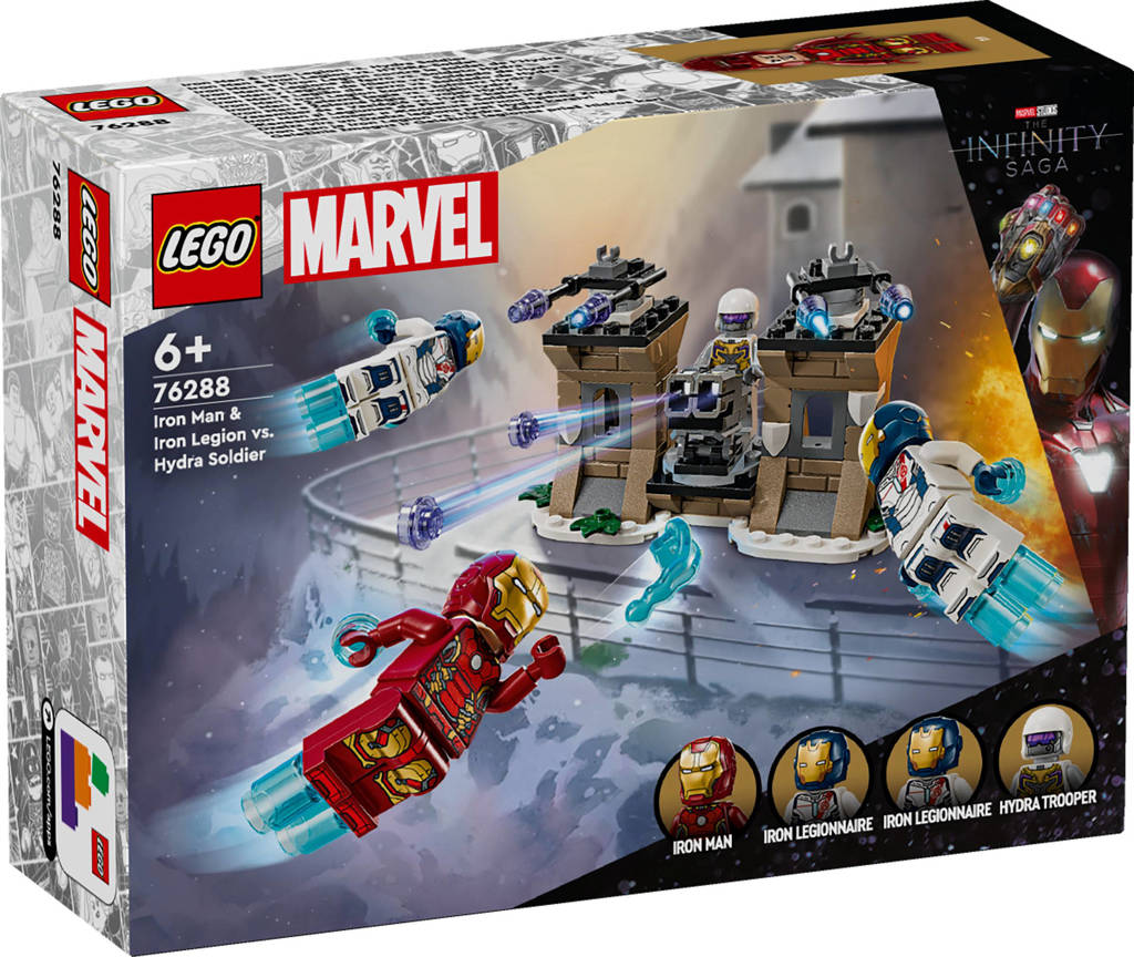 Marvel Iron Man & Iron Legion vs. Hydra soldaat Avengers Set voor Jonge Superhelden 76288 Super Heroes Marvel