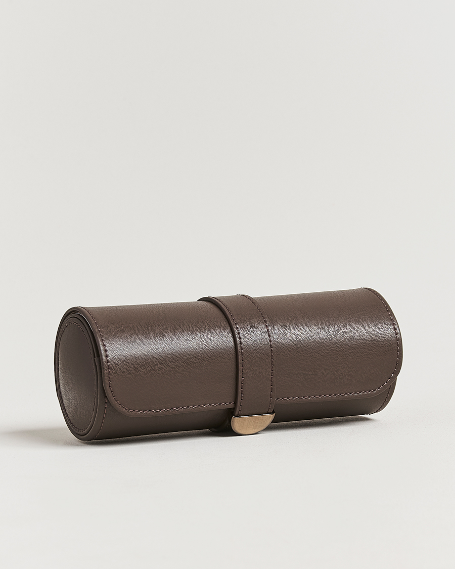WOLF Triple Watch Roll Earth Coffee