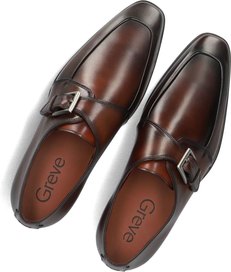 GREVE Nette Schoenen Heren Gouda 05 Maat: 47 Materiaal: Leer Kleur: Cognac