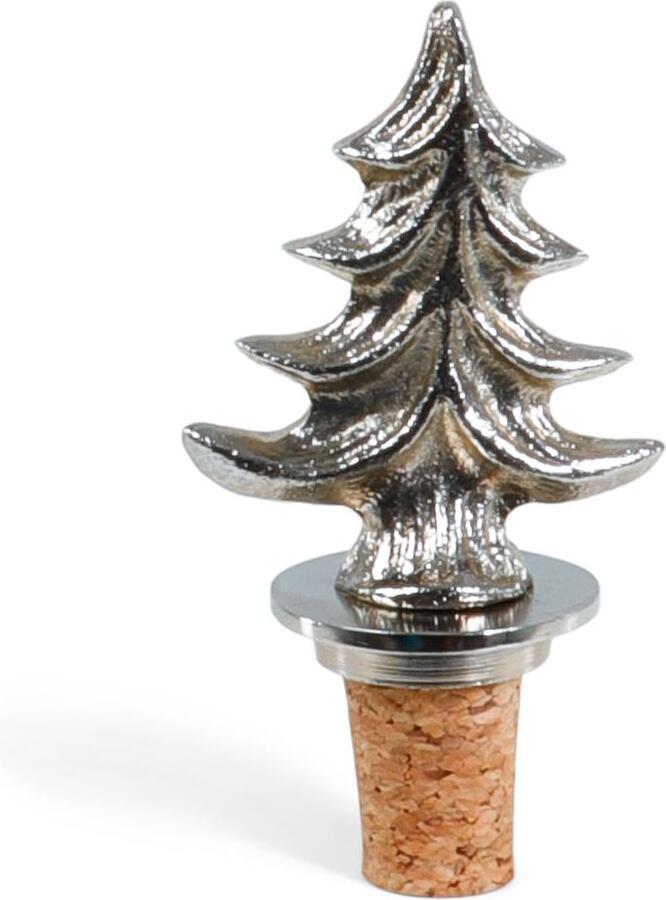 Senza kerstboomkurk zilver 5 x 4 x 10 cm