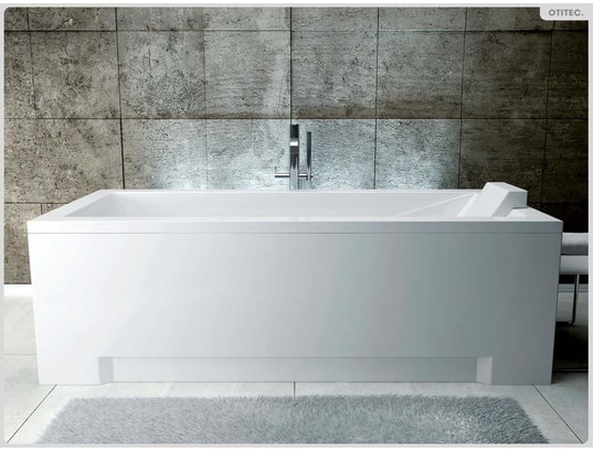 OTITEC - Baignoire rectangulaire - 140 x 70 cm - sans habillage - ave...