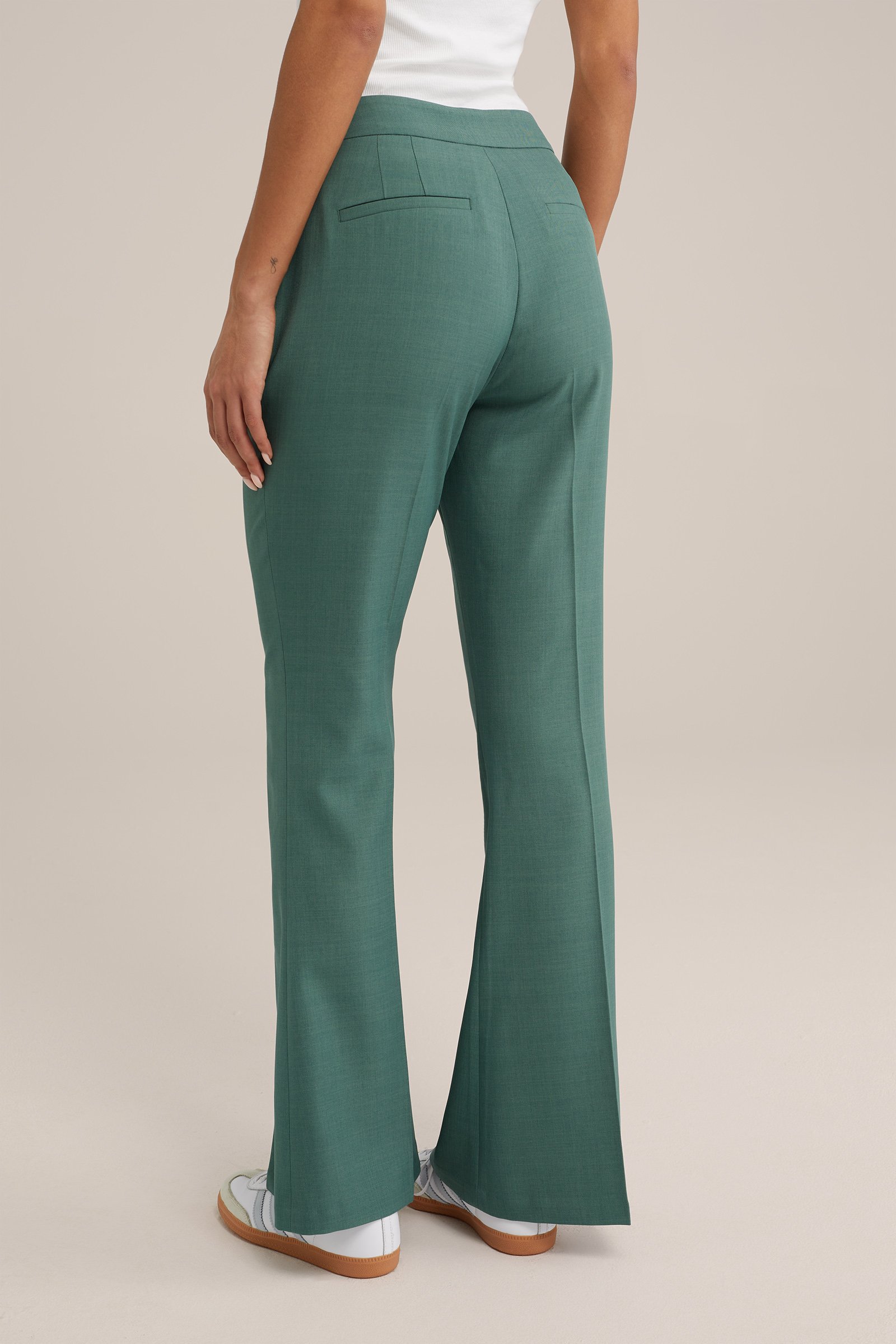 flared pantalon WE Fashion Lichtgroen