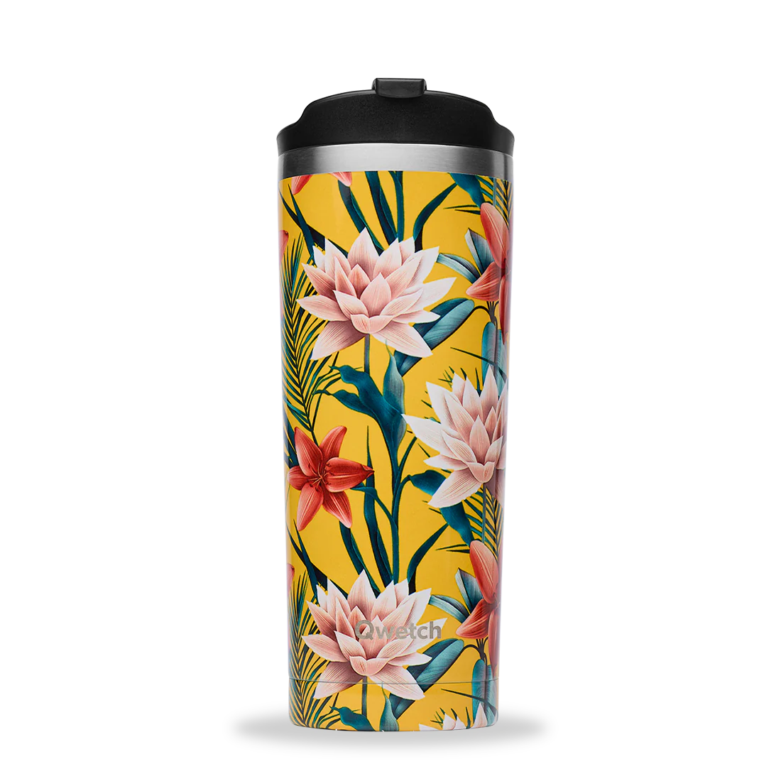 Travel Mug Isotherme Tropical Jaune - Qwetch