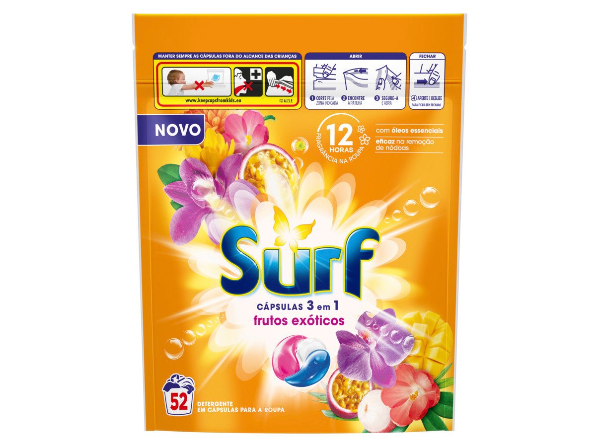 DET. ROUPA MÁQ. CÁPSULAS SURF FRUTOS EXÓTICOS 52D