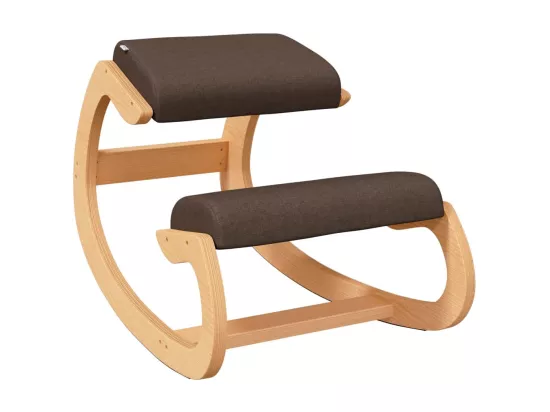 Chaise assis-genoux marron 55x84x55 contreplaqué de bouleau