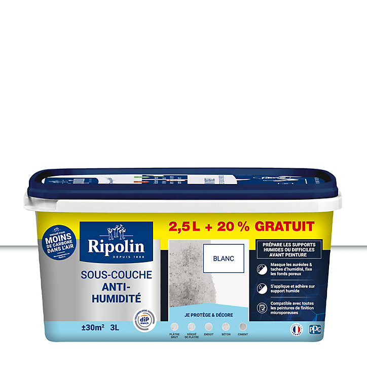 Sous-couche anti-humidité intérieur mat Ripolin 3L