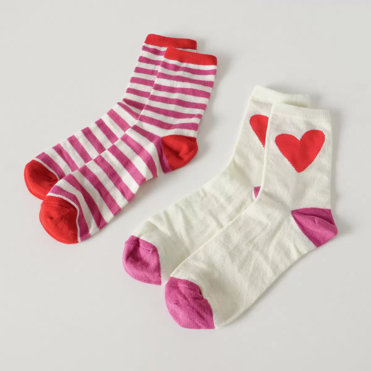 Socken Geschenk-Set Velina lila,rosa,rot,weiss