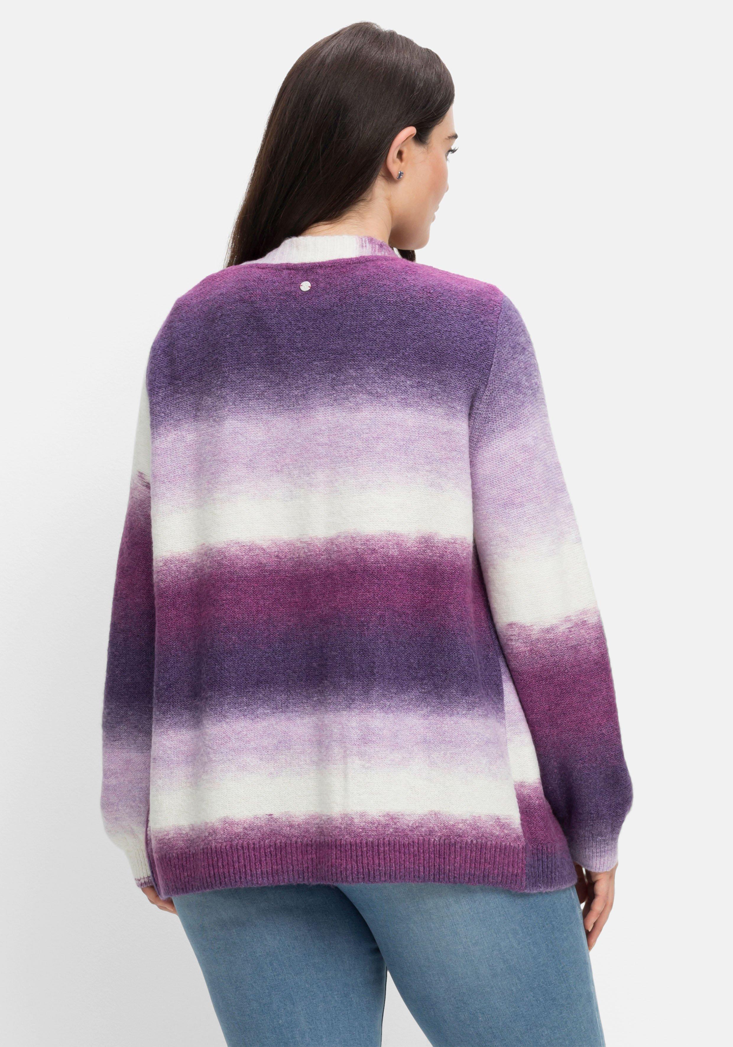 Strickjacke mit Farbverlauf in Batik-Optik