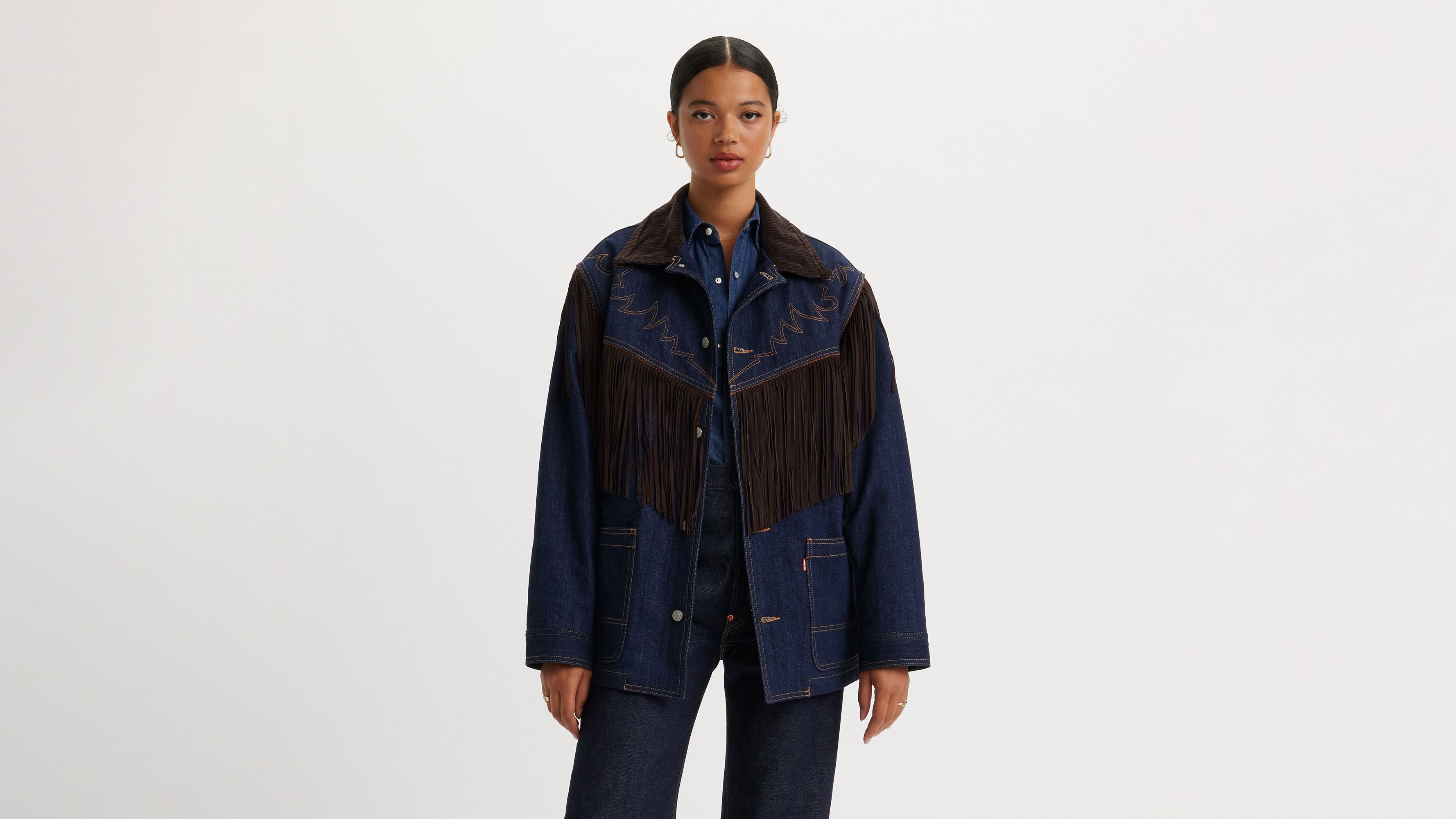 Levi's® x KENZO Fringe Jacket - Indigo Rinse - Bleu