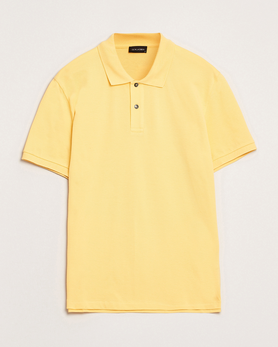 Oscar Jacobson Alex Cotton Polo Yellow