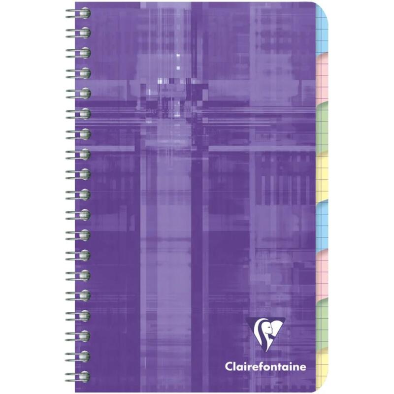 Répertoire libre reliure intégrale 11x17cm 96 pages petits carreaux Couleur aléatoire - Assortis