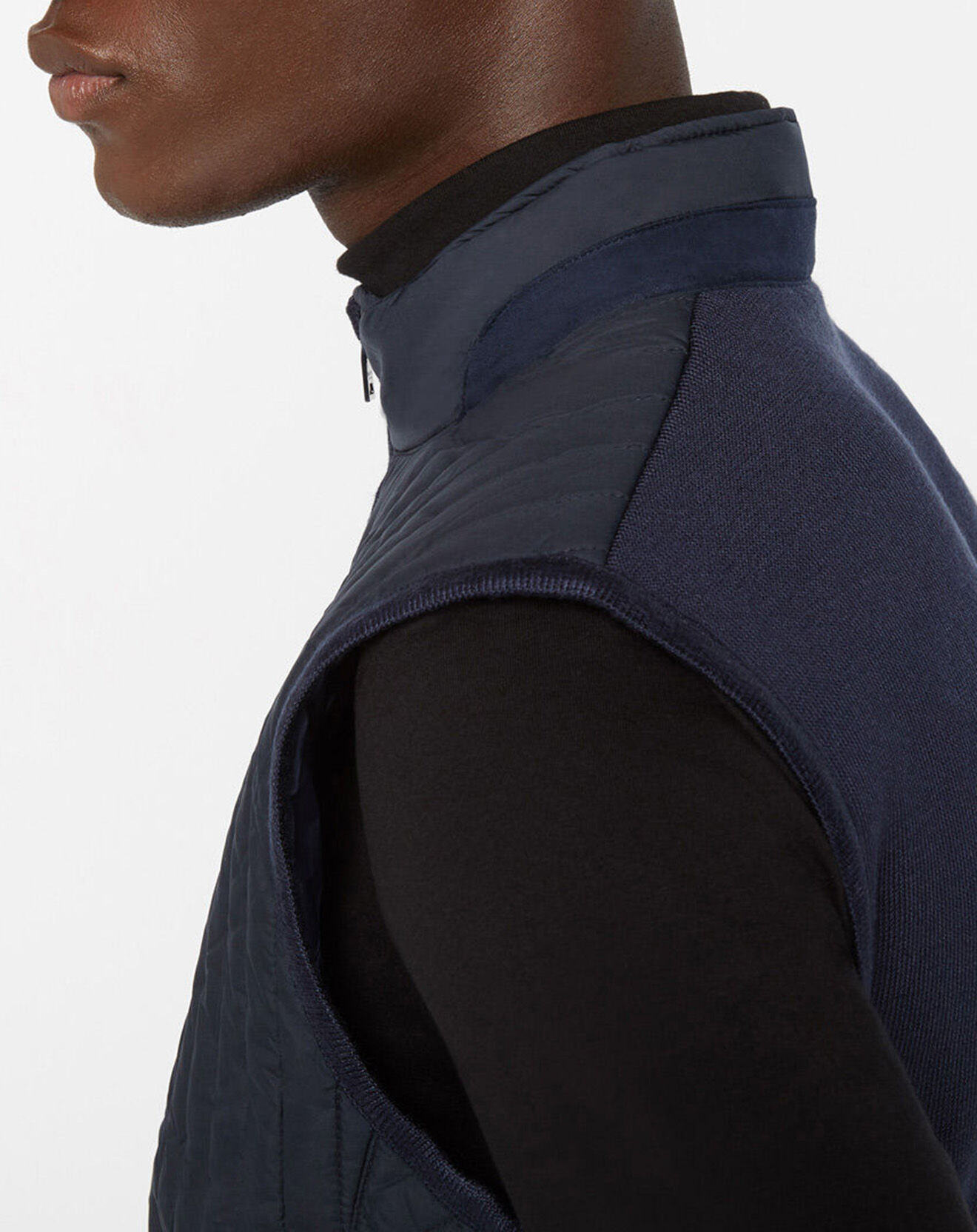 Hackett London Blouson sans manches dos maille bleu
