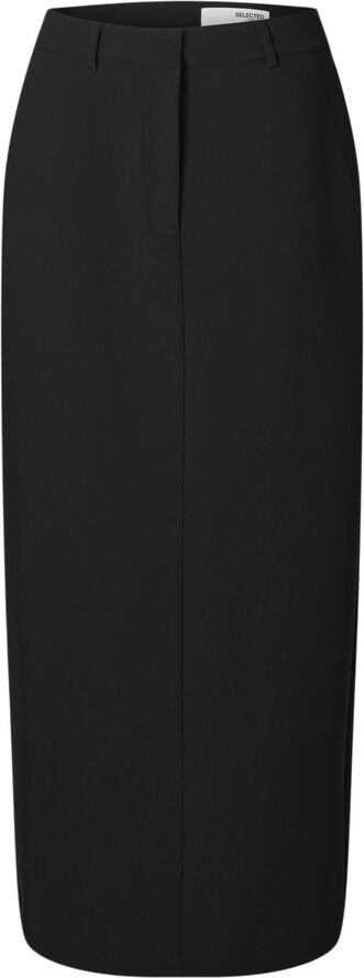 Selected Femme SLFRITA HW LONG SKIRT FD NOOS Sort